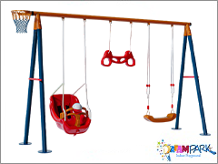 30716 - Ekonomik Metal l Bahe ocuk ve Bebek Salncak Seti