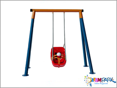 30710 - Ekonomik Metal Tekli Bahe Bebek Salncak Seti